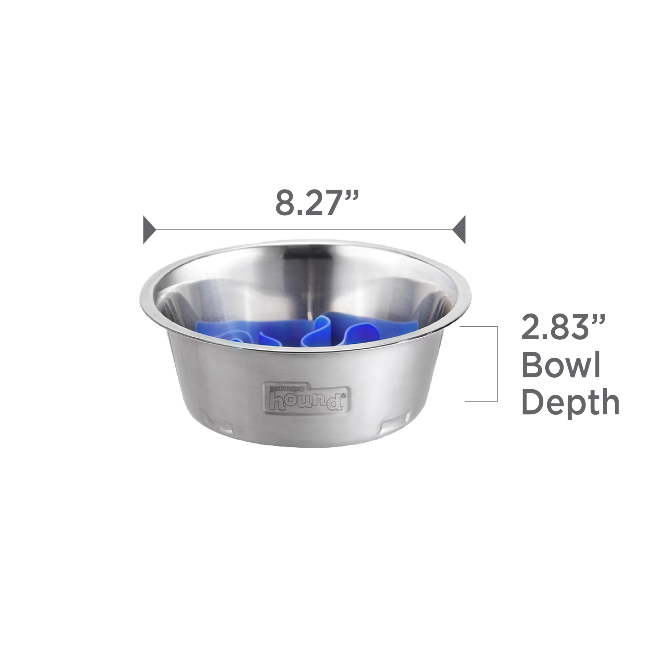 Outward Hound Fun Feeder Slo Bowl showing its non-slip base.
