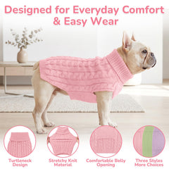 Ownspar Dog Sweater in green shown as a single color option.