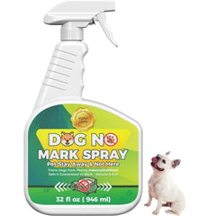 Oycevila dog training spray shown from the front of the bottle.