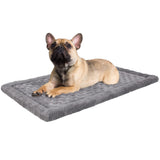 PAGGED dog crate pad shown from the front in gray.
