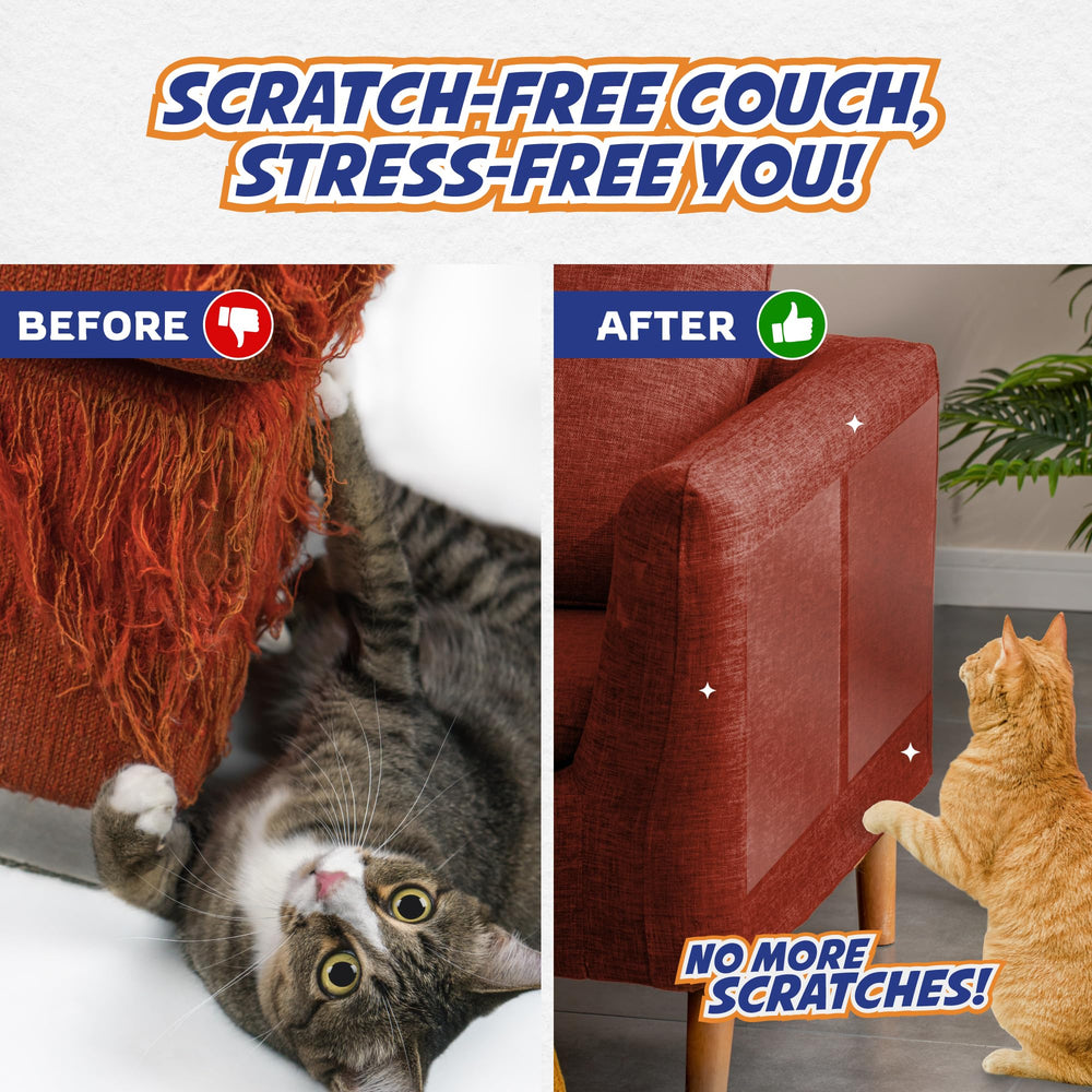 Panther Armor Cat Scratch Furniture Protector sheet used on a chair.