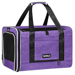 PAPZER cat carrier close-up of the self-locking top and side entry zippers.