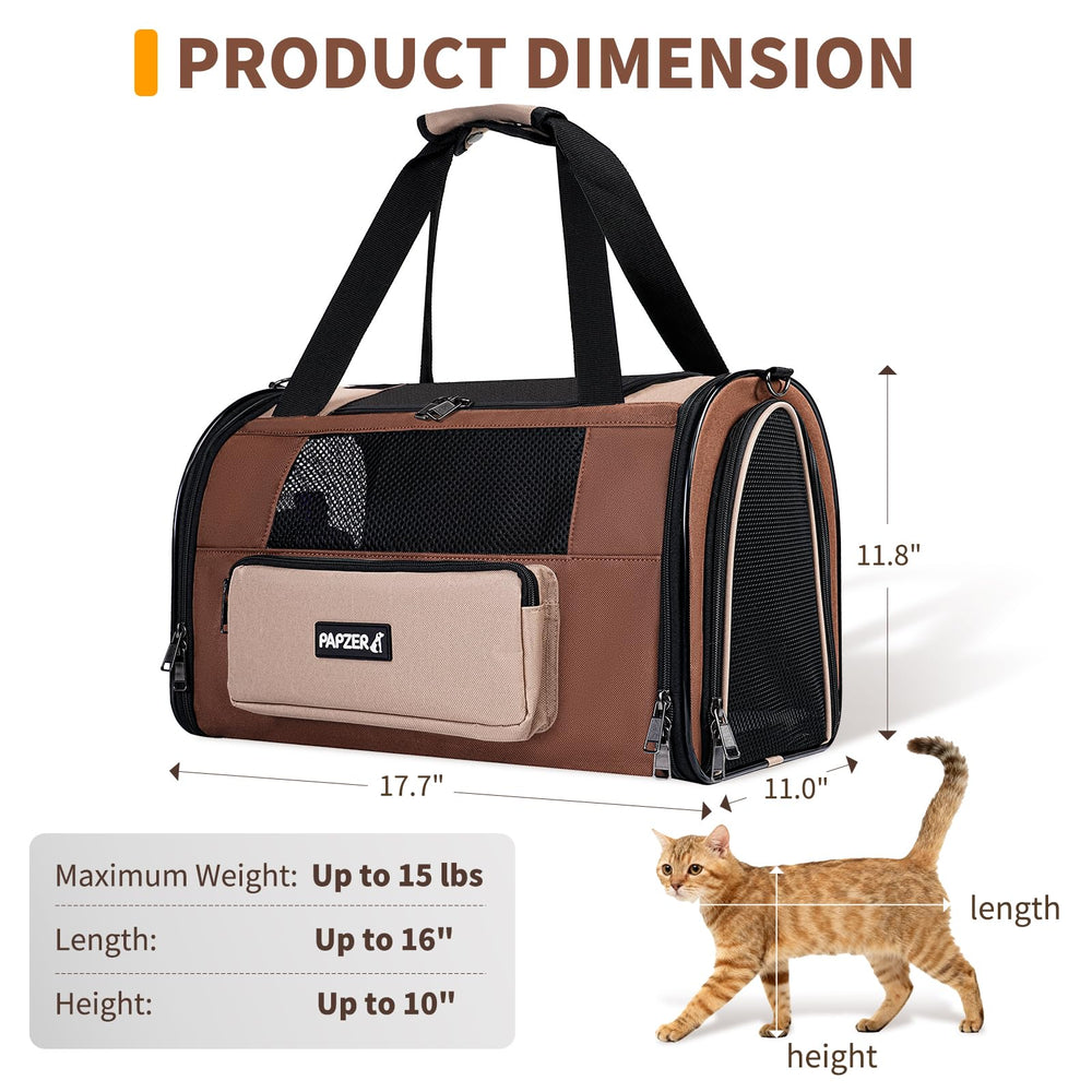 PAPZER small pet carrier shown with its distinctive arc-shaped top.