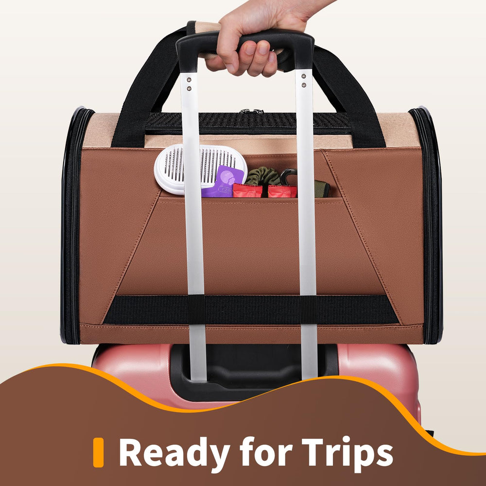 PAPZER small pet carrier shown with its removable fleece pad.