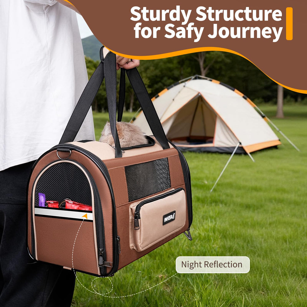PAPZER small pet carrier shown with the side entry open.