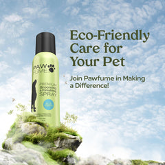 Paw Fume Blue Ribbon Dog Perfume Spray shown for portable coat refreshment.