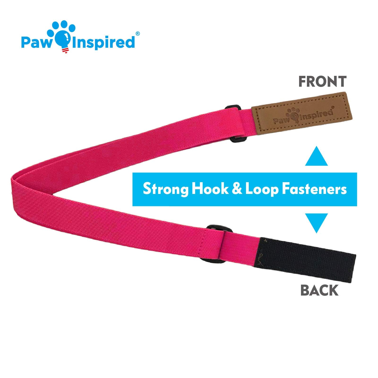 Paw Inspired Dog Diaper Suspenders viewed from the back.
