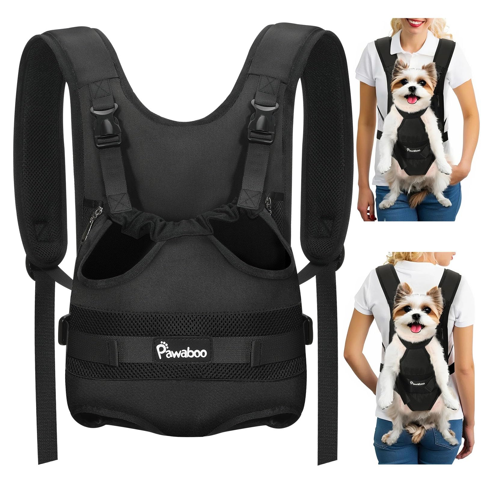 Pawaboo dog front carrier backpack shown from the front.