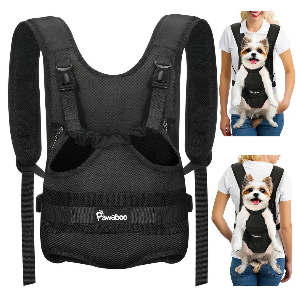 Pawaboo dog front carrier backpack shown from the front.