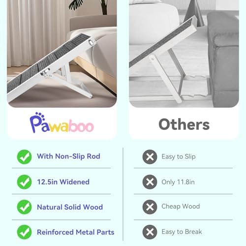 Pawaboo dog ramp side handles shown for carrying.