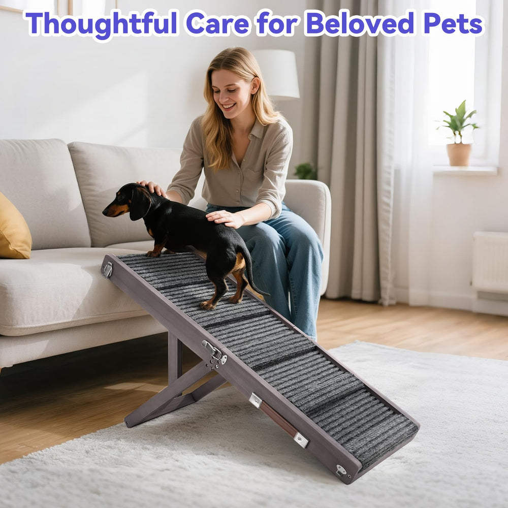 Pawaboo dog ramp detail showing the side carrying handles.