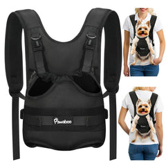 Pawaboo pet carrier backpack shown from the front.