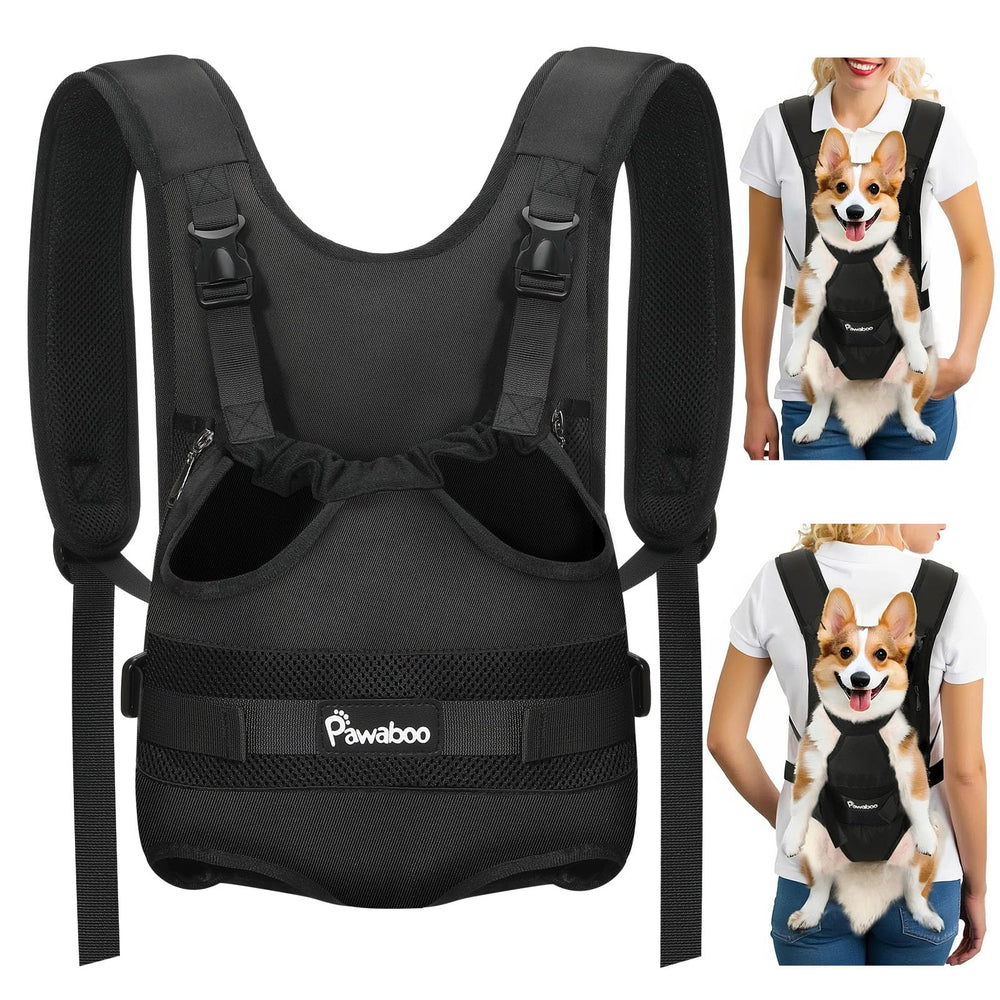 Pawaboo Pet Front Carrier Backpack shown from the front.