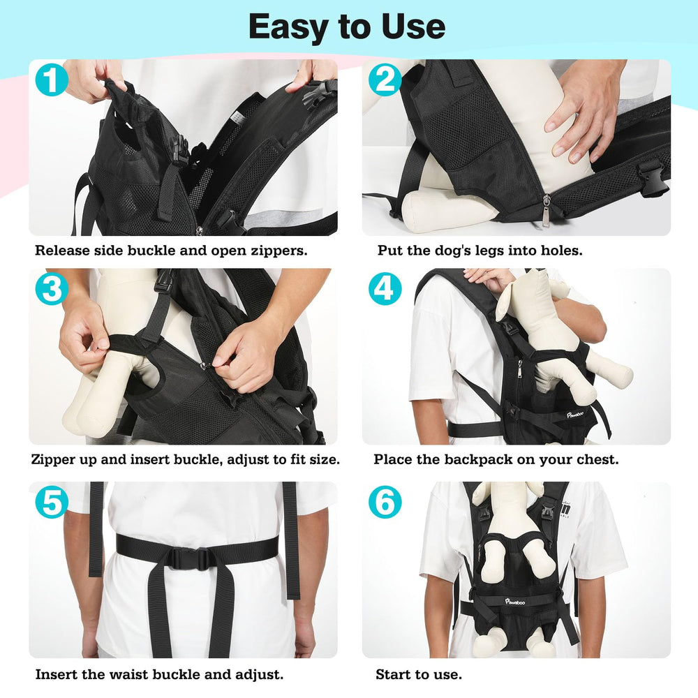 Pawaboo pet carrier backpack showing a side zipper.