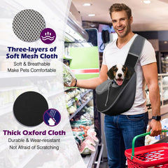 Pawaboo Pet Sling Carrier air mesh fabric shown in close-up.