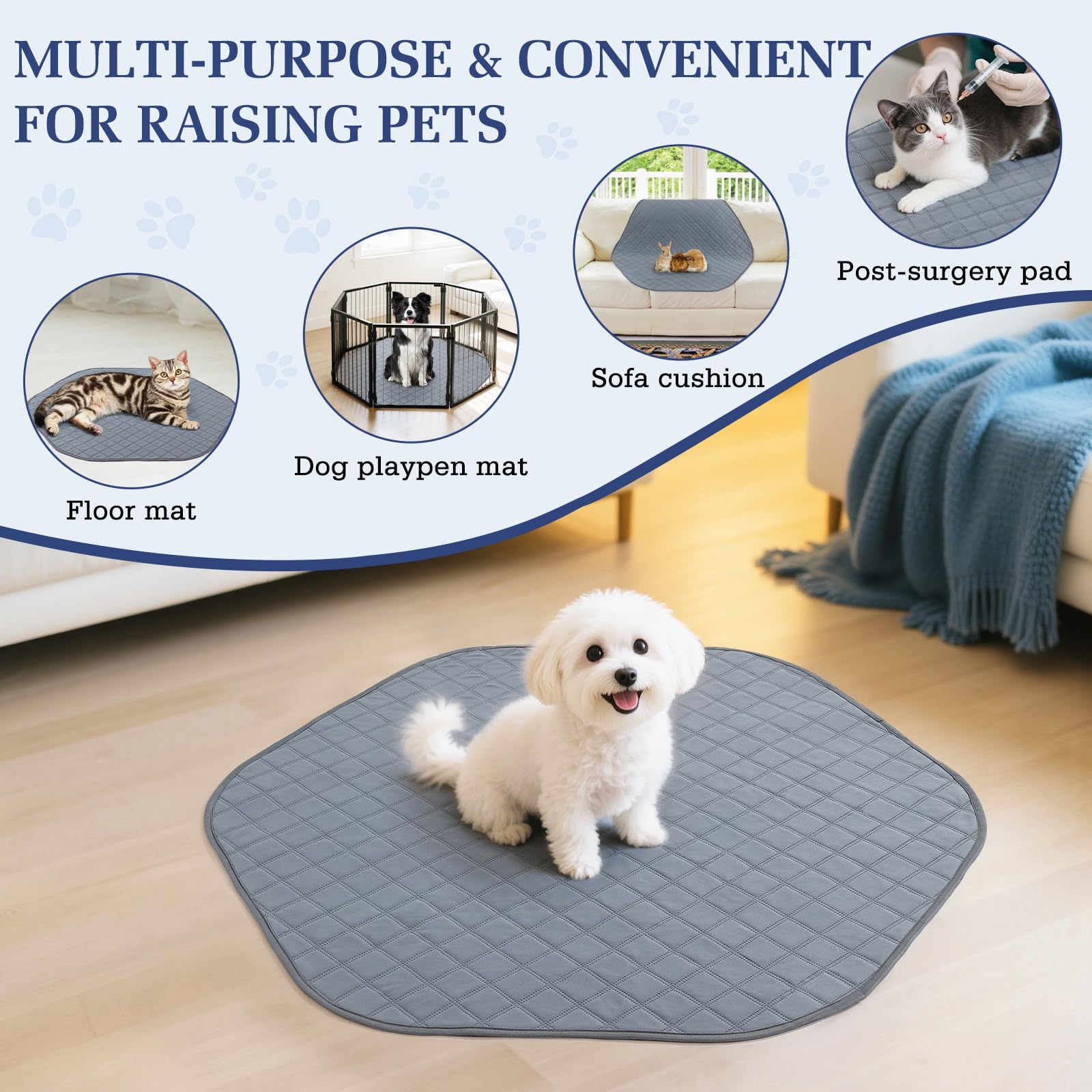 Pawaboo small animal playpen folded flat for carrying and storage.