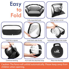 Pawaboo Small Animal Playpen mesh panels shown in close-up.