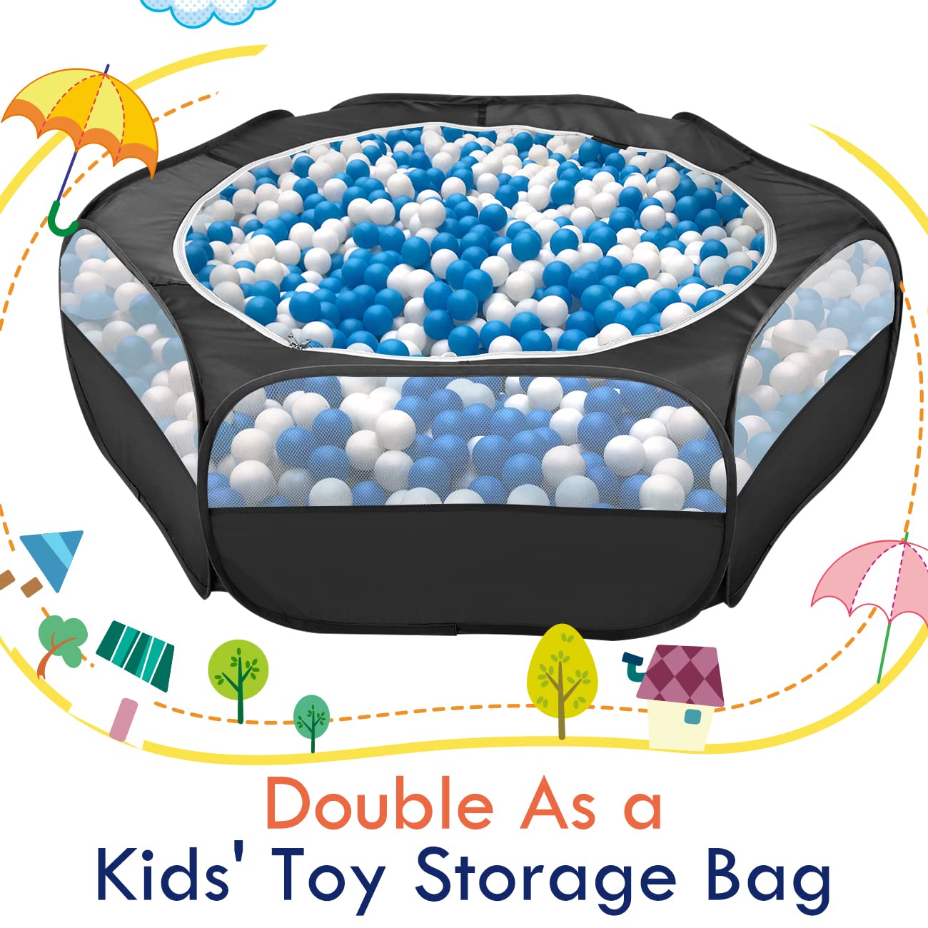 Pawaboo Small Animal Playpen shown from an alternate open angle.