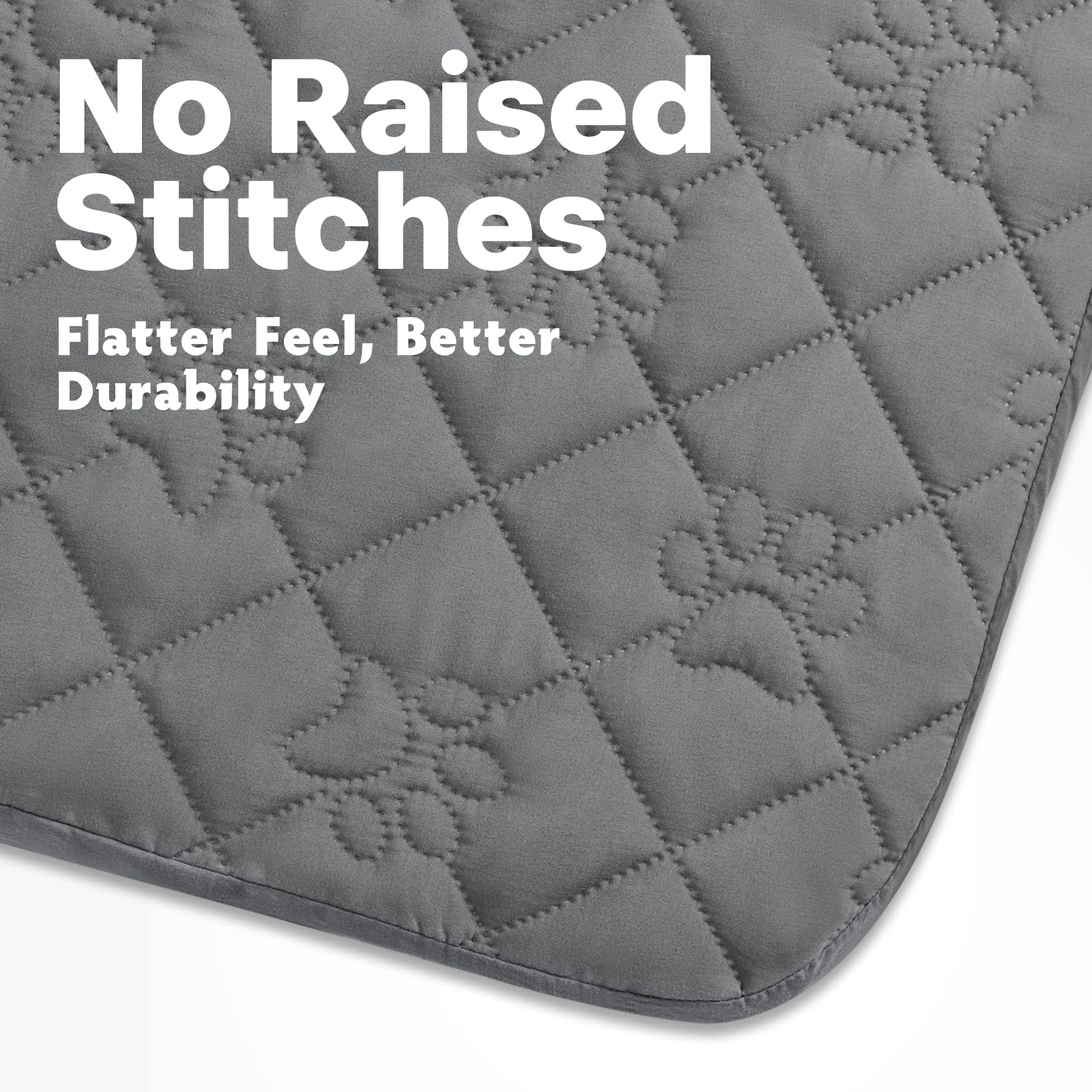PAWFINITY dog bed cover detail showing the leak-proof TPU liner.