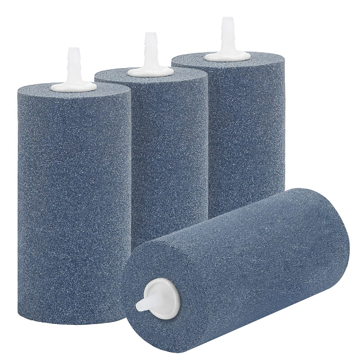 Pawfly Aquarium Air Stone Cylinders shown together as a four-piece set.