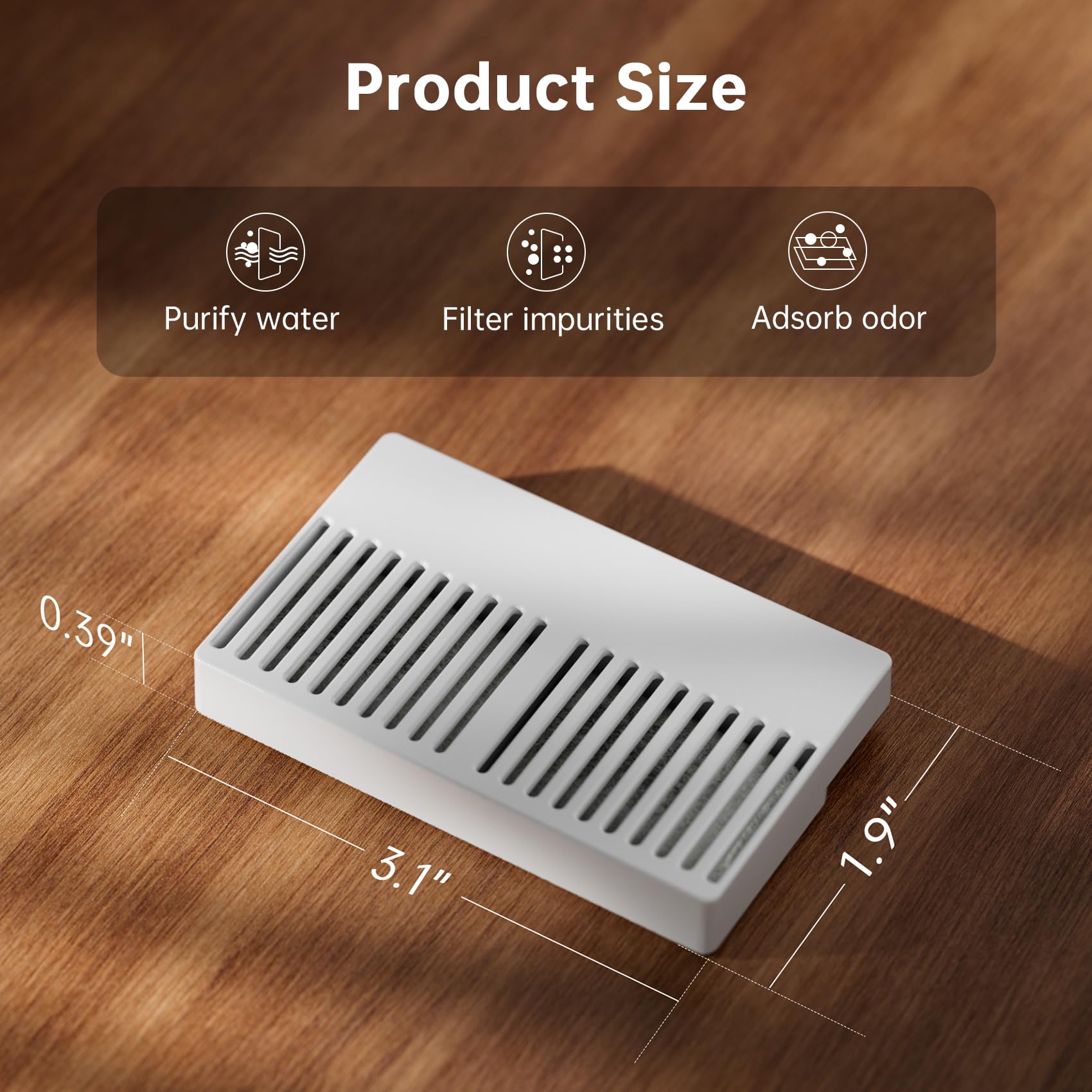 PAWGETHER filter shown from the side to show its profile.