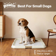 PAWISE Dog Pee Pad Holder close-up showing the snap-in pad frame.
