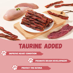 Pawmate Dog Treat Twists shown as a piece broken into a smaller portion.