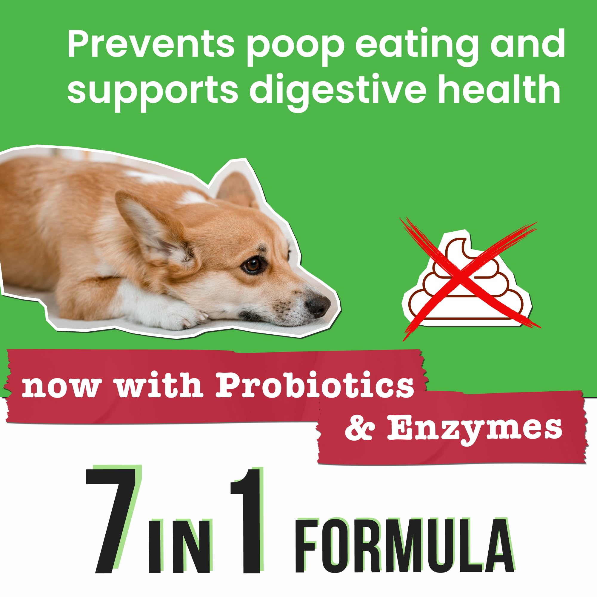 Pawsential No Poo Chews shown in a close-up of the chew pieces.