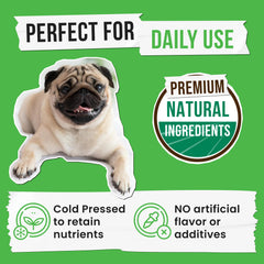 Pawsential No Poo Chews being offered to a dog.