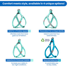 Pawtitas Solid Step-in Dog Harness shown from the back.
