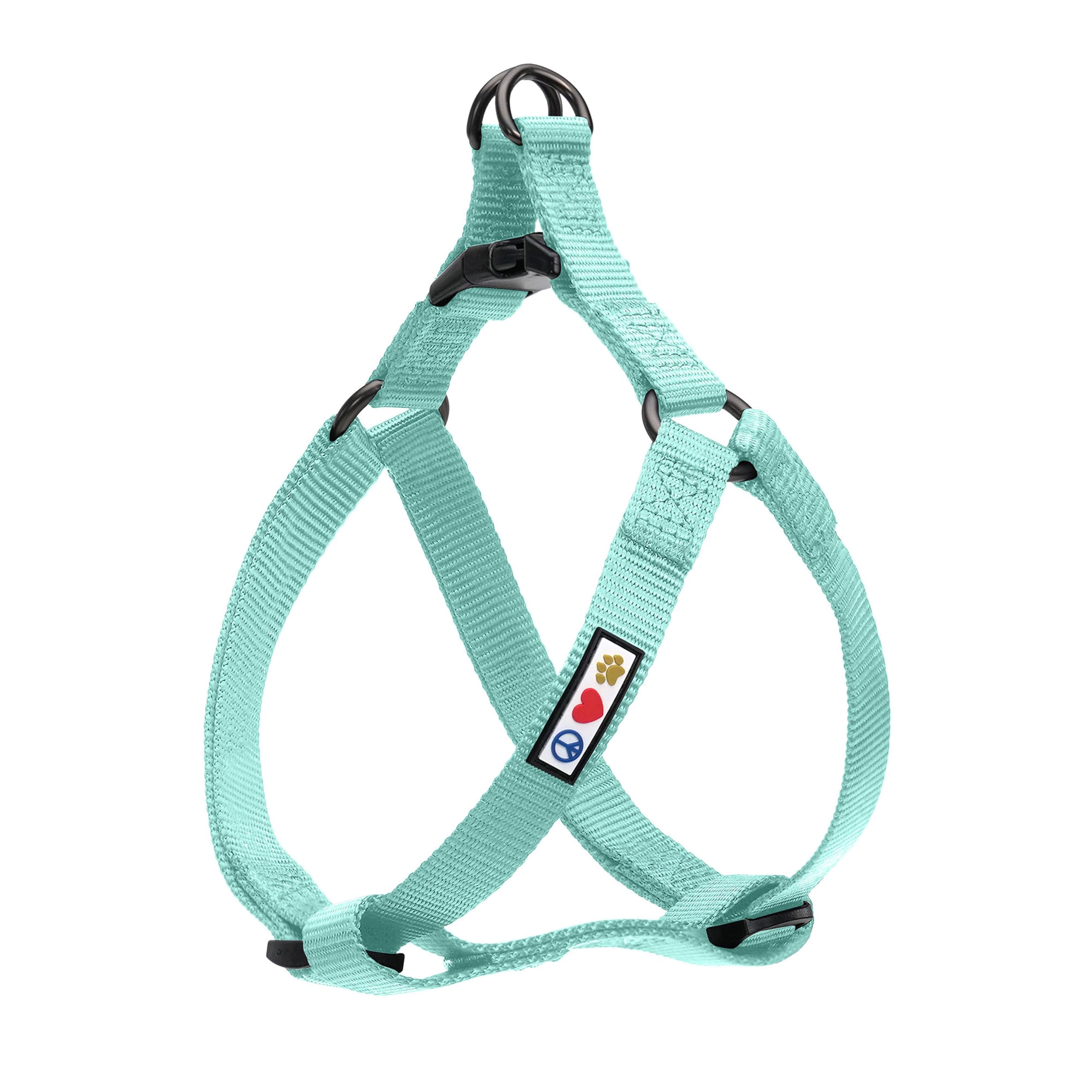 Pawtitas Solid Step-in Dog Harness shown from the front.