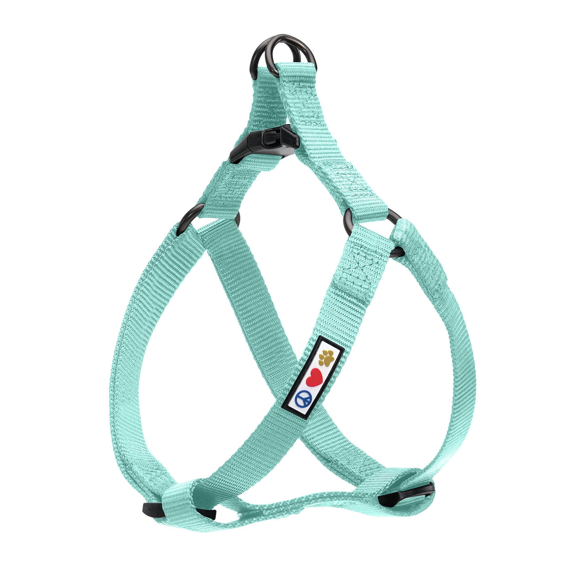Pawtitas Solid Step-in Dog Harness shown from the front.