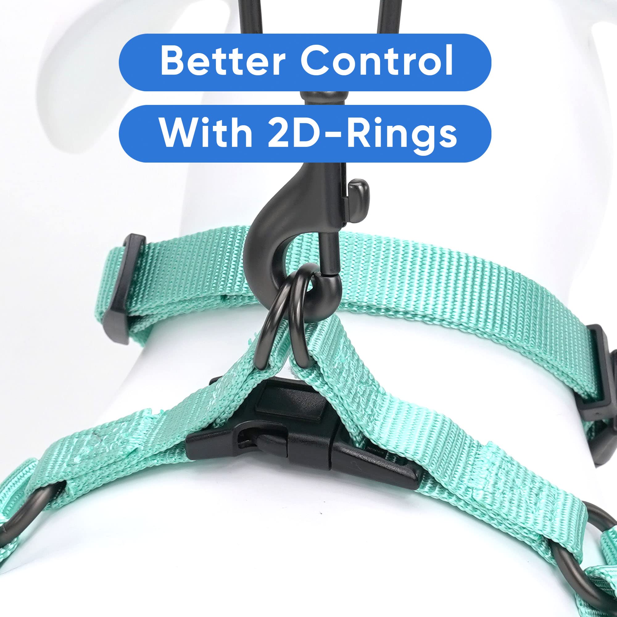 Pawtitas Solid Step-in Dog Harness showing its rip-stop nylon construction.