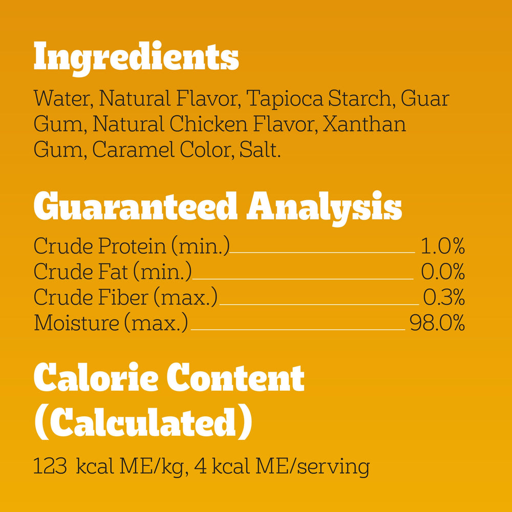 Pedigree Drizzlers Savory Sauce chicken-flavor product packaging.