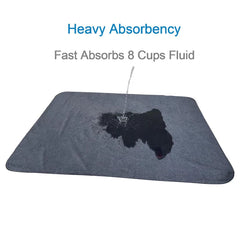 Peepeego dog pad with its light grey top layer visible.