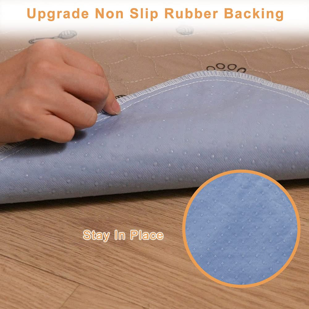 Peepeego washable dog pee pad showing the rubber non-slip backing.