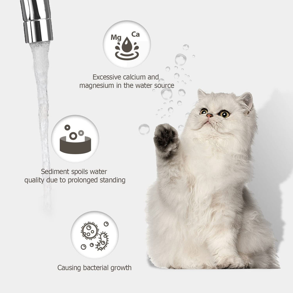 PEKTACO cat water fountain replacement filter shown as an individual component.