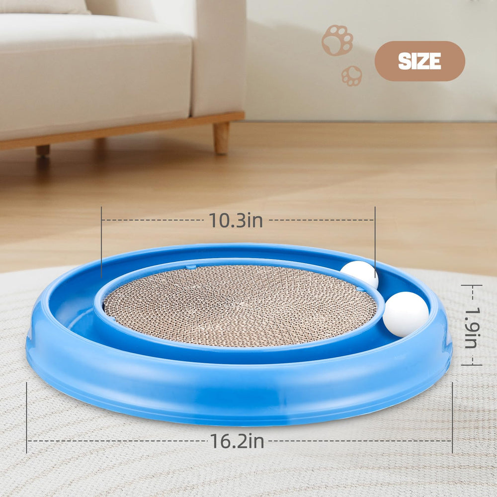 Peomliee cat scratching board with a close view of the hollow loop track.