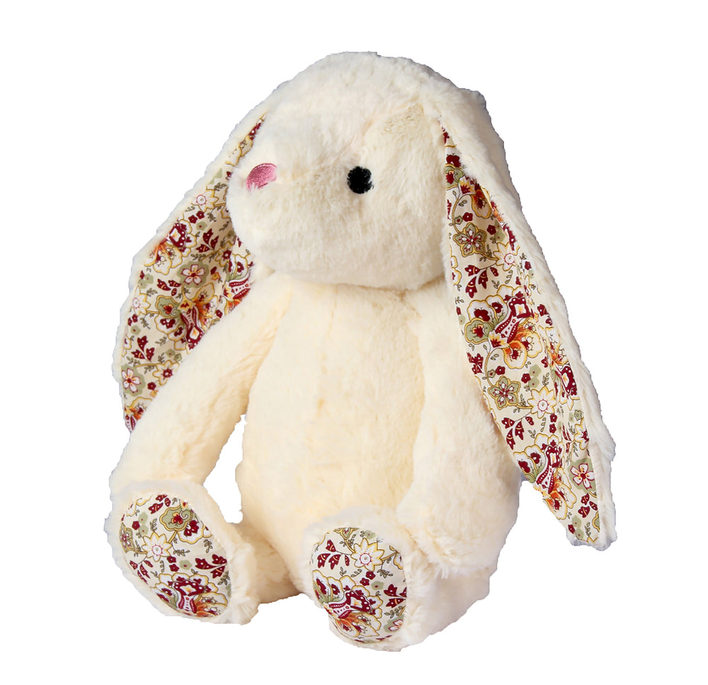Pet Lou Natural Bunny dog and cat toy close-up showing its plush fabric.