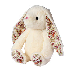 Pet Lou Natural Bunny dog and cat toy close-up showing its plush fabric.