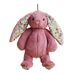 Pet Lou rabbit plush dog toy shown from the front in lavender.