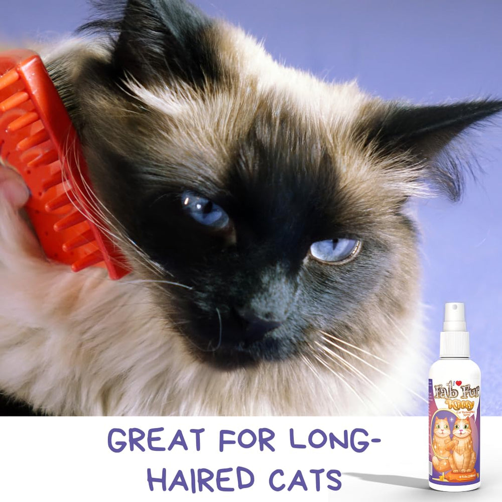 Pet MasterMind Fab Fur cat detangler spray shown from an alternate angle.