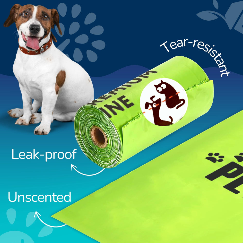 PET N PET dog poop bag showing its flat-bottom construction.