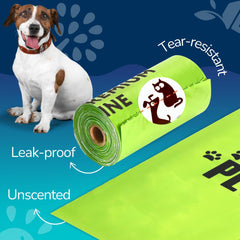 PET N PET dog poop bag showing its flat-bottom construction.