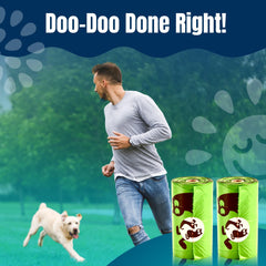 PET N PET dog poop bags shown as rolls for a compatible standard-size dispenser.