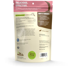 Pet Naturals Daily Probiotic chews shown for a home with multiple dogs.
