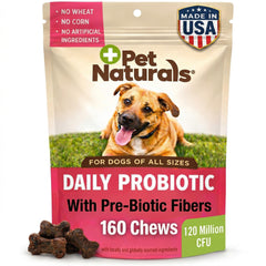 Pet Naturals Daily Probiotic soft chews shown with the product package facing forward.