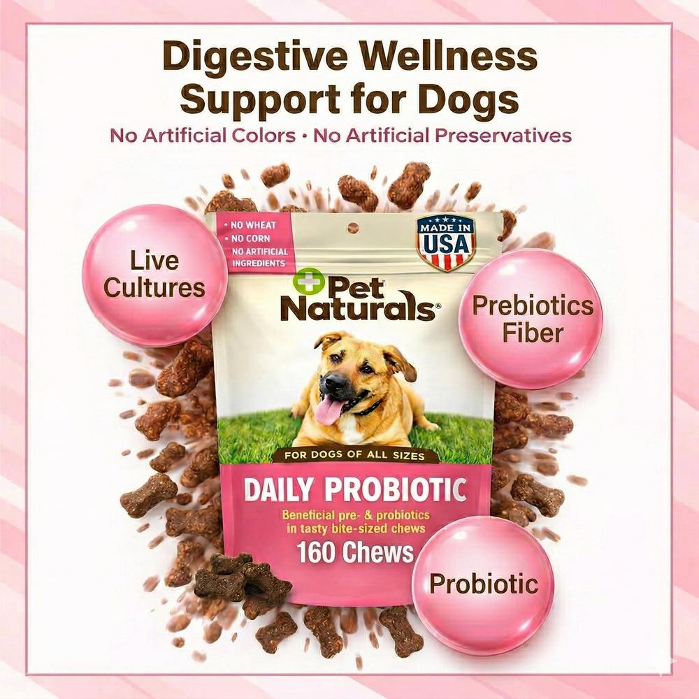 Pet Naturals Daily Probiotic soft chew shown in a close-up view.