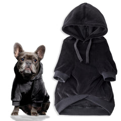 Pet Passion Cooper II Dog Hoodie shown from the front in black.