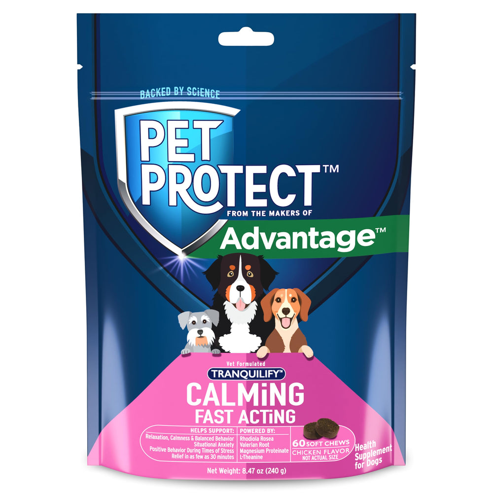 Pet Protect Calming Soft Chews package shown from the front.